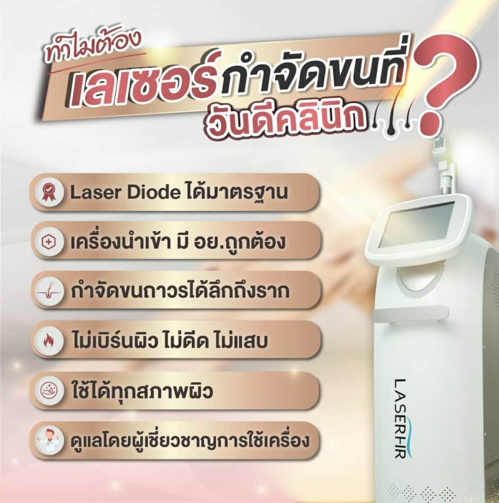 𝐃𝐢𝐨𝐝𝐞 𝐋𝐚𝐬𝐞𝐫 เลเซอร์กำจัดขน