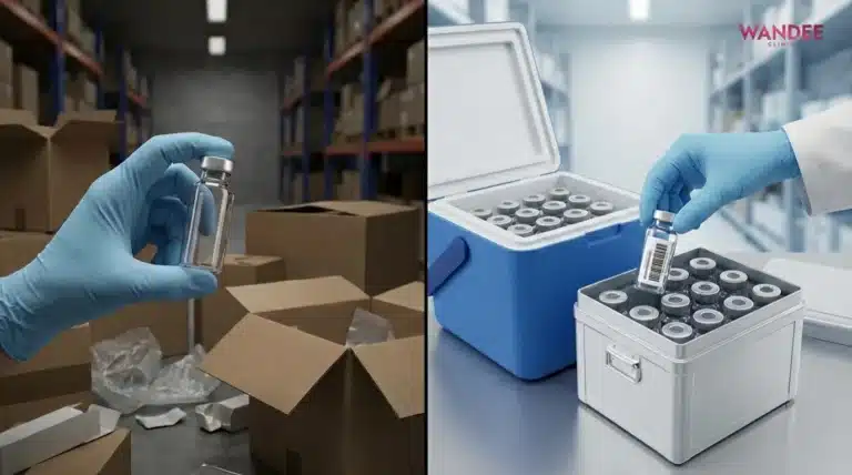 ภาพคอนเซปต์ฟิลเลอร์ 1cc ในบรรยากาศคลินิก สื่อการเปรียบเทียบราคาและมาตรฐานความปลอดภัย