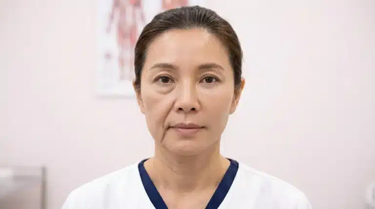 ภาพสื่อการประเมินใบหน้าว่าปัญหาเหมาะกับฟิลเลอร์หรือร้อยไหม โดยดูวอลลุ่มยุบและแนวผิวหย่อน