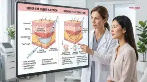 เปรียบเทียบฟิลเลอร์ใต้ตากับฉีดไขมันใต้ตาในมุมมองโครงสร้างผิว