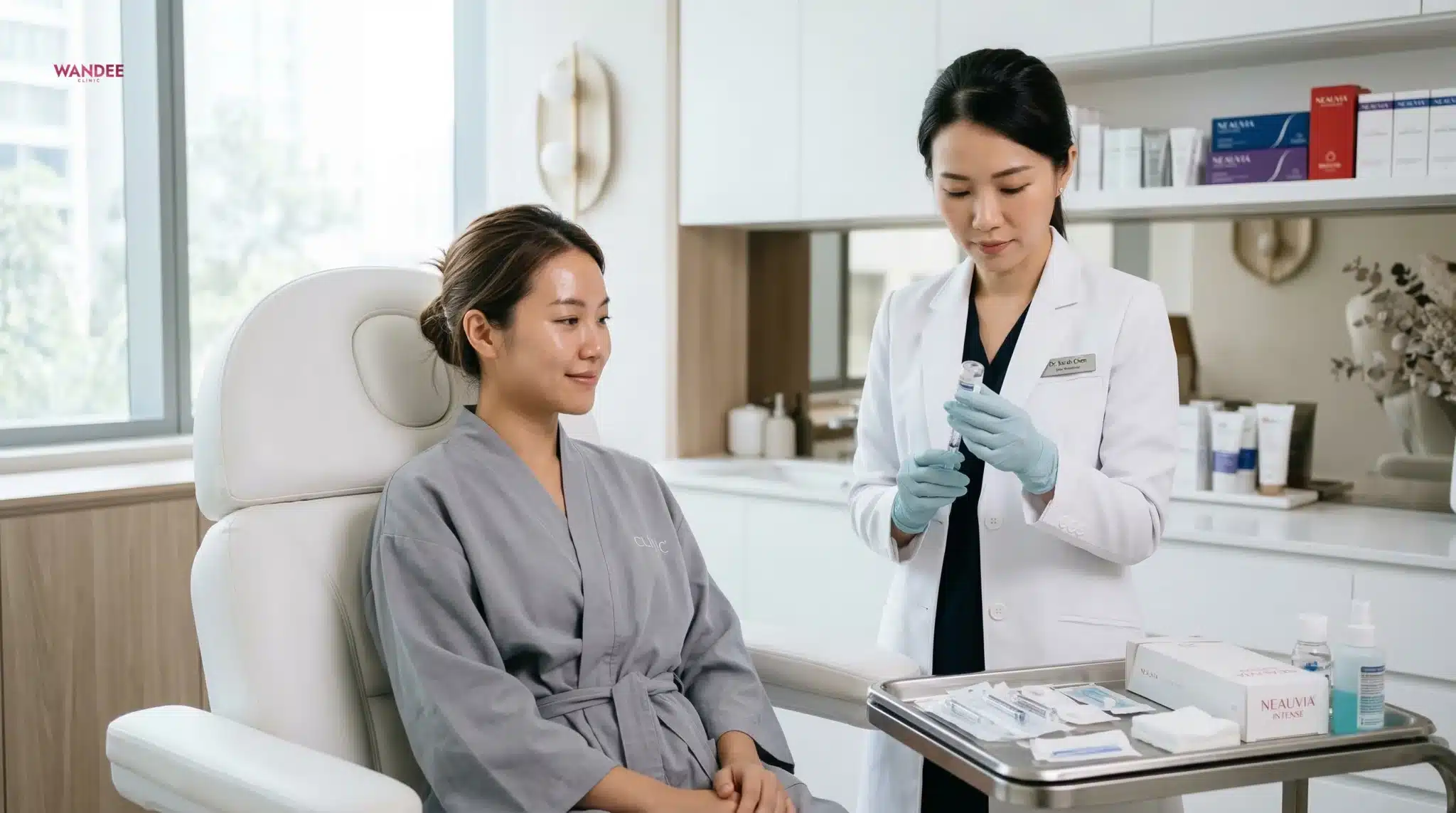 การฉีดฟิลเลอร์ Hyaluronic Acid เพื่อปรับรูปหน้าในคลินิกความงาม