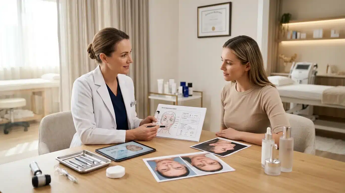 ภาพสื่อการปรึกษาแพทย์ก่อนตัดสินใจทำหัตถการความงาม